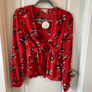 Vici Collection Chiffon floral blouse